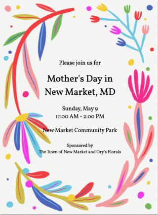 Picture of Mother's Day in New Market Invitation